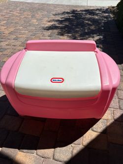Little Tikes Pink White XL Toy Box