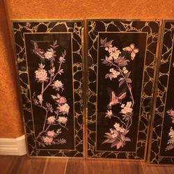 Glass Bird Picture Decorations 