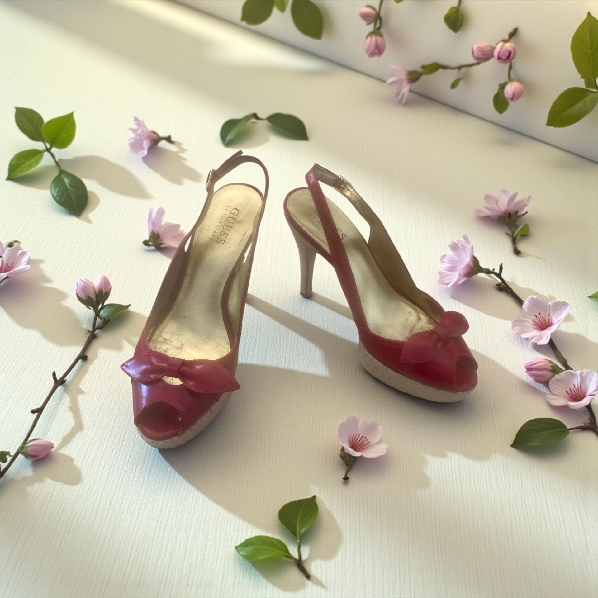 Red high heels, size 6