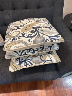 Paisley Throw Pillows Set of 4