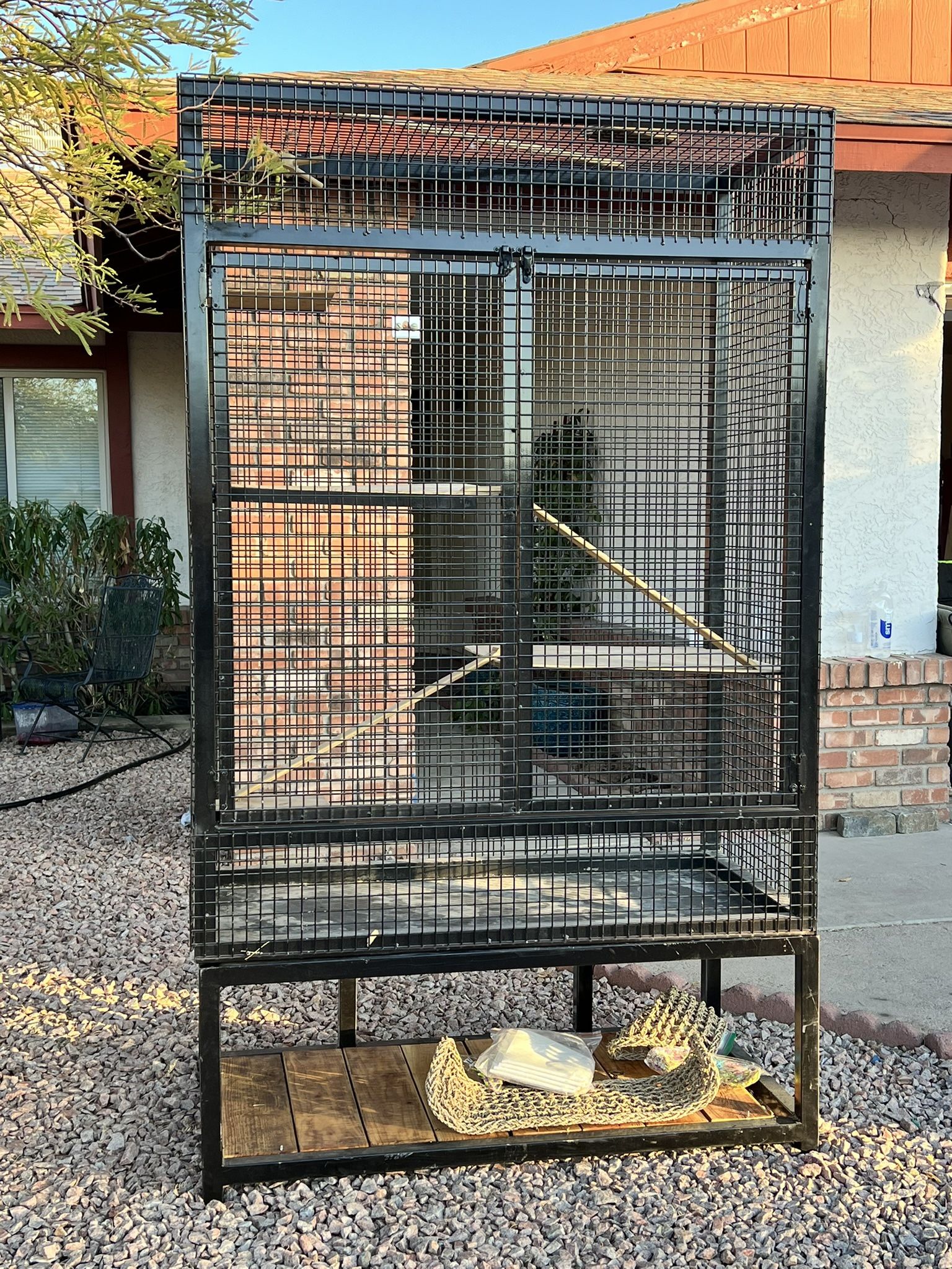 Huge Sturdy Custom Built Metal Cage For Birds Or Small Animals