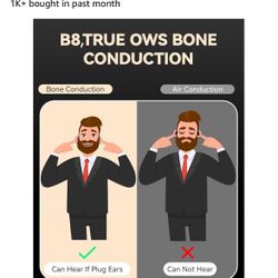 Visit the DEMICEA Store 4.4 4.4 out of 5 stars 311 True Wireless Bone Conduction Earphones, OWS Open Ear Headphones with Earhooks, Bluetooth 5.3, Up t