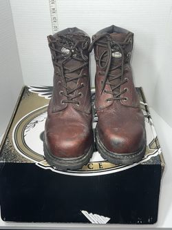 Men’s Sz 14M oiler steel toe shoes Georgia boot burgundy G6174 waterproof
