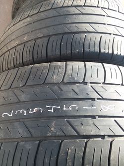 235 45 18 two Goodyear Eagle tires $20 each