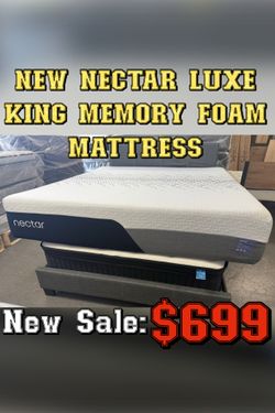 NEW NECTAR LUXE KING MEMORY FOAM MATTRESS
