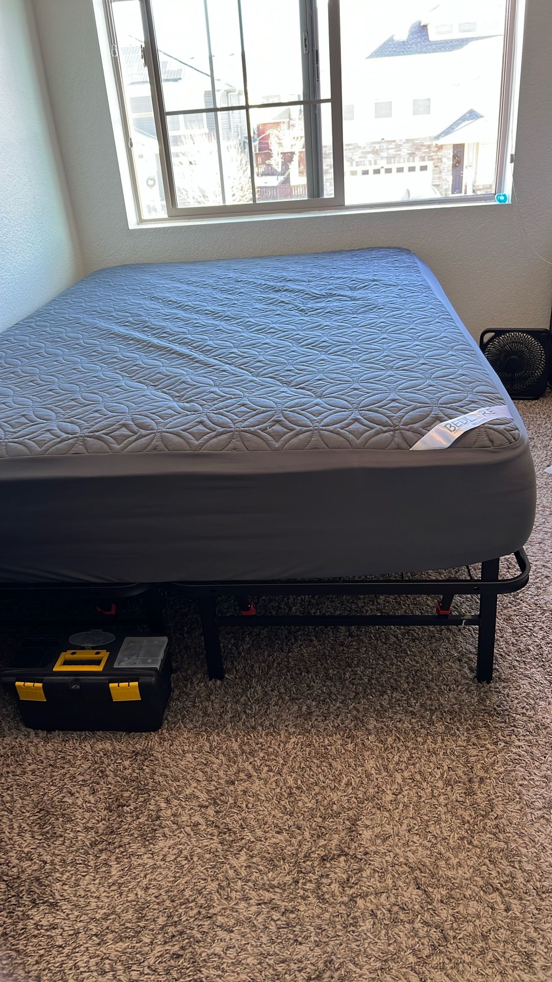 Full-size mattress with platform