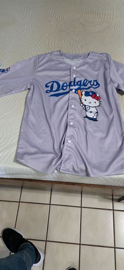 Women's Grey color hello kitty Dodgers jersey size medium