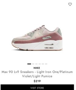 Max 90 Lv9 Sneakers - Light Iron Ore/Platinum Violet/Light Pumice