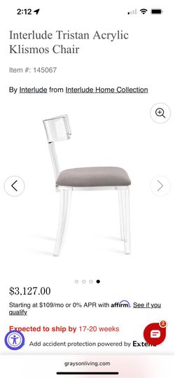 Interlude Tristan Acrylic Chairs
