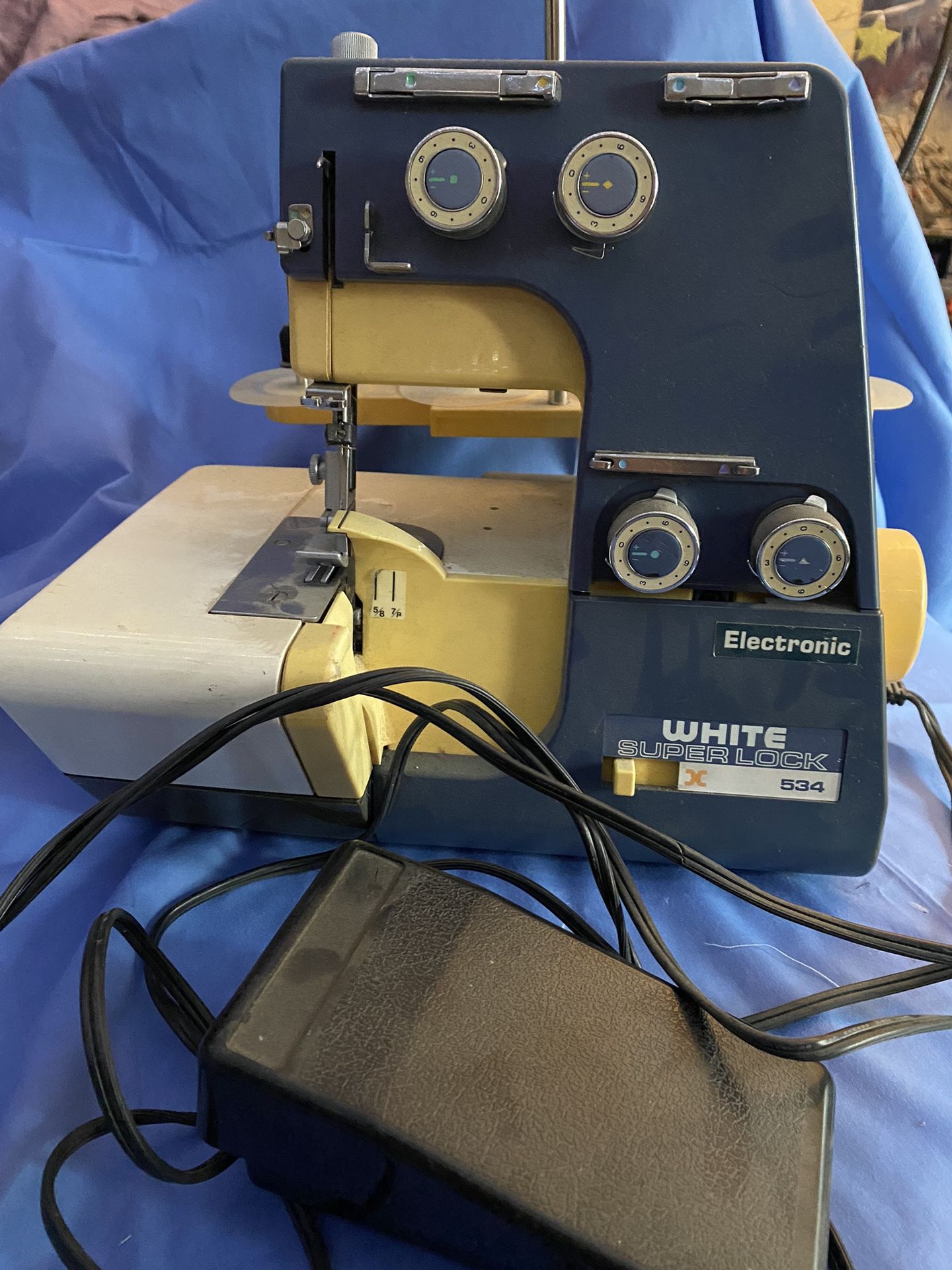 White Overlock Machine