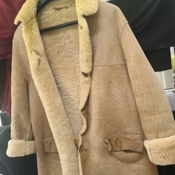 Man's  Sharling leather Coat Size Xl