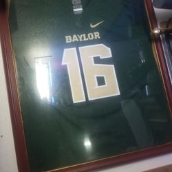 Baylor # 16 Jersey Framed