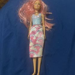 2017 Mattel Dreamtopia Barbie Rainbow Princess Extra-Long Pink Hair Clouds Stars