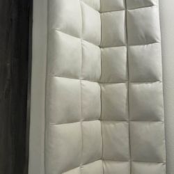 Foldable White Leather Sleeper