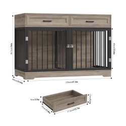 Dog crate with doors