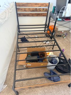 Walmart twin bedframe (mattress not included)