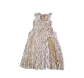 Lulus This Moment in Time White Lace Ruffled Maxi Dress Size XL