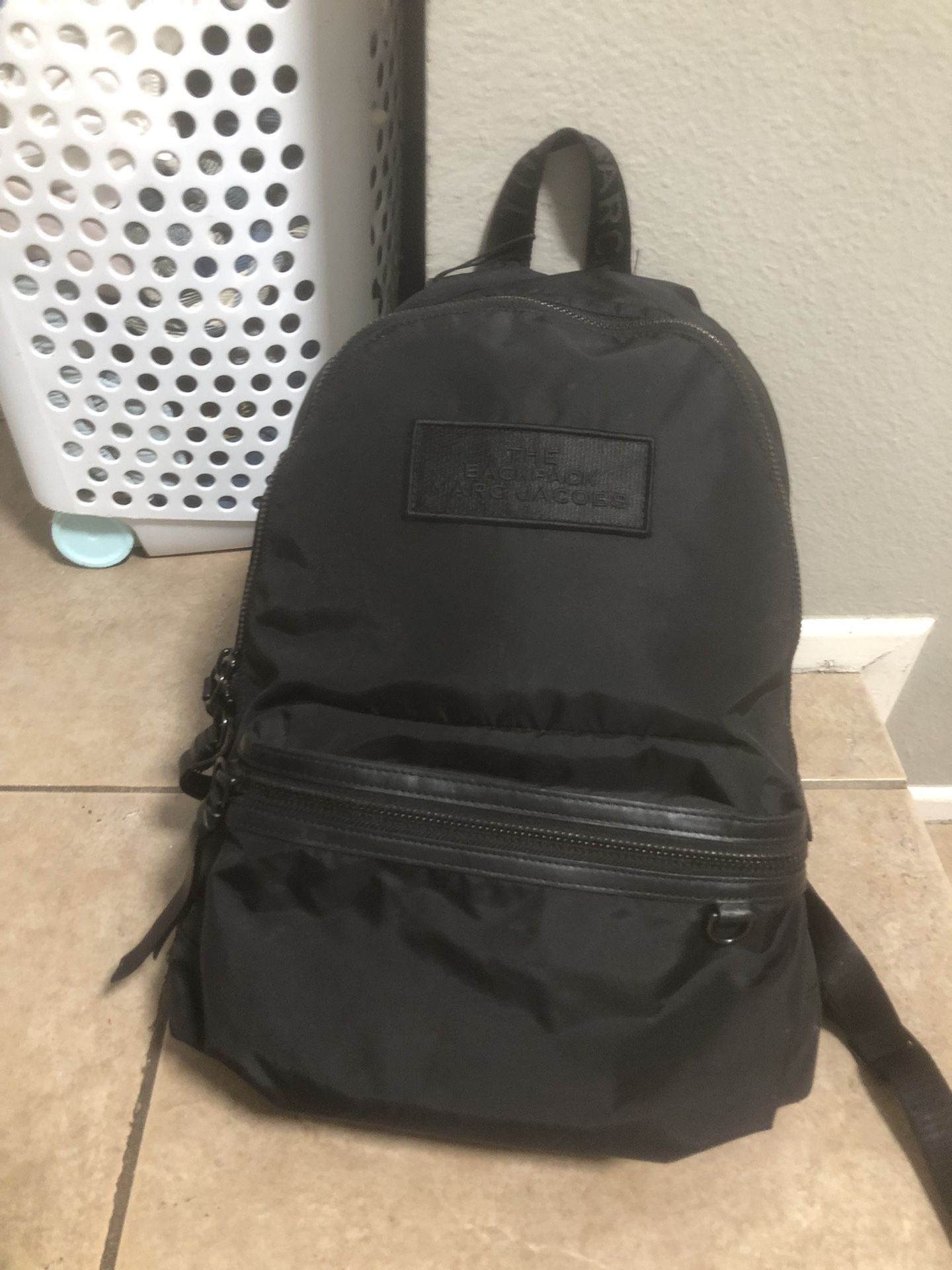 Michael Kors, backpack, all black, leather straps