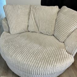 White Couch That Spins  $120 OBO