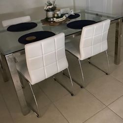 Dinning Room Glass Table And Chairs