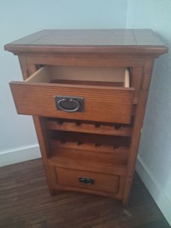 Beautiful solid wood wine rack.