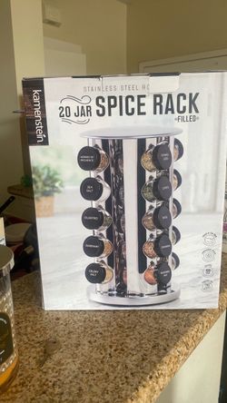 Kamenstein 20 Jar Stainless Steel Spice Rack