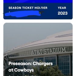 Dallas Cowboys  Home Game Tickets  2 Seats