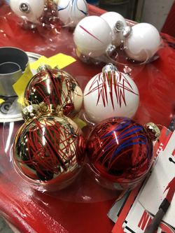 Pinstriped Ornaments 4 Sale