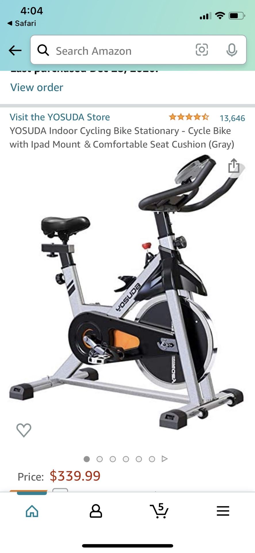 YOSUDA Indoor Cycling Bike Stationary Cycle Bike With iPad Mount