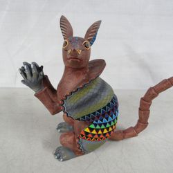 Armadillo Hand Crafted Epoxy/Resin Sculpture Figurine 6" Tall
