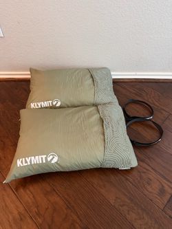 Klymit Drift Camping Pillow, Shredded Memory Foam Travel Pillow with Reversible Cover for Outdoor Use, Green, Large