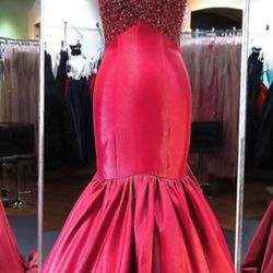 Wine Cap Sleeve Couture Mermaid Prom Dress Be couture and mature in this cap sleeve mermaid with little beading, Dresses!