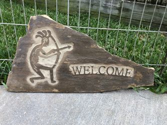 Kokopelli Welcome in Sandstone