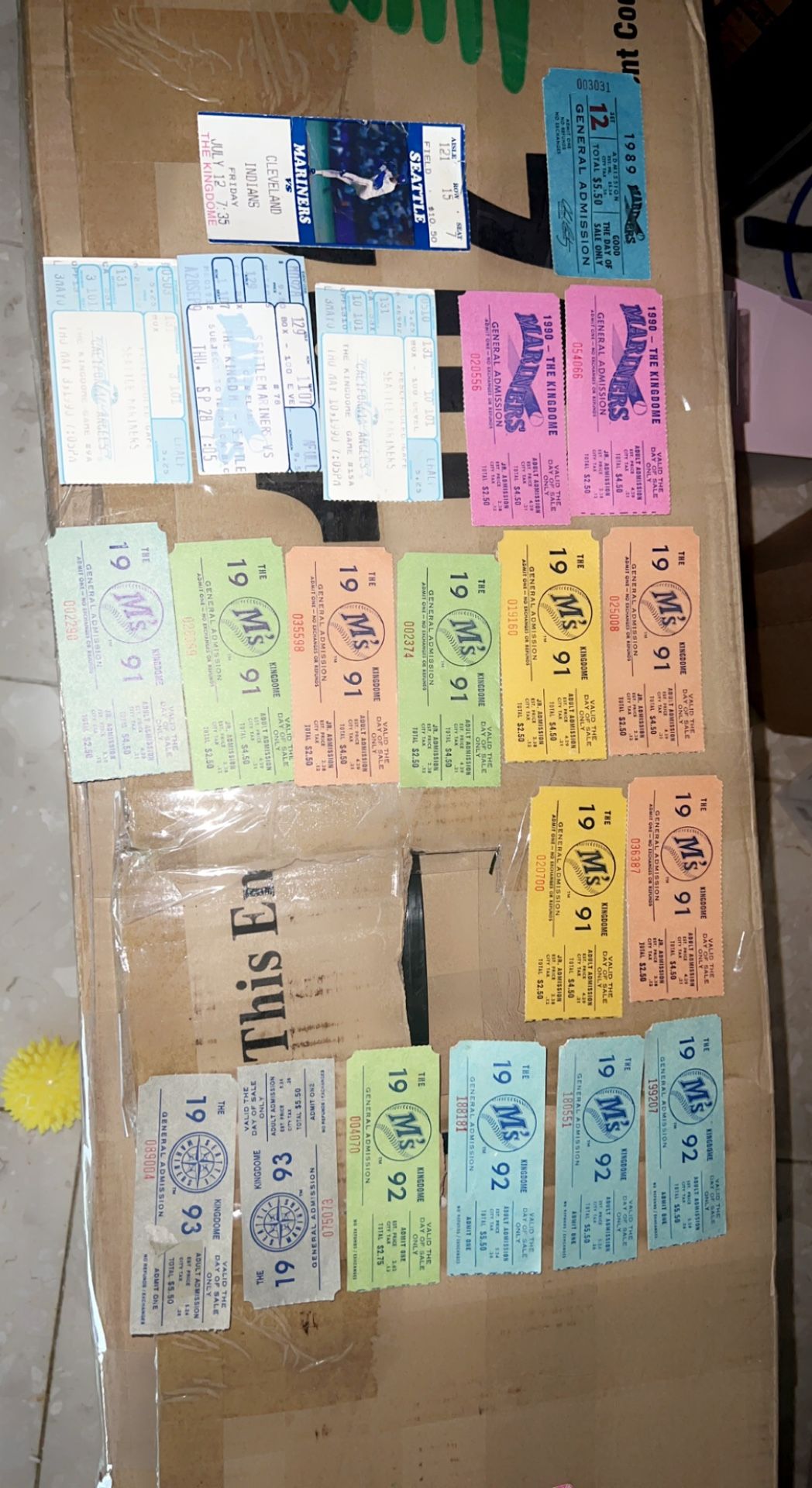 Vintage Mariners Tickets And Score Cards