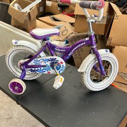 Schwinn Tropica Girls 12” Bike W/ Training wheels