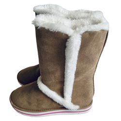 Old Navy Brown Suede Fur Boots Size 4