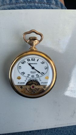 Vintage SWISS Arnex Hebdomas style 8 day pocket watch