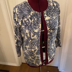 Print Cardigan Sweater