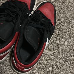 Red and black Jordan lows