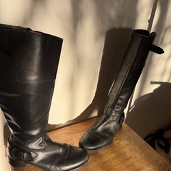 Aldo black genuine leather boots