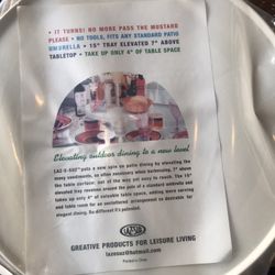 OUTDOOR LAZY SUSAN  15” ROUND  New