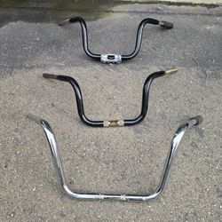 3 Motorcycle Handlebars 1-1/4 Inch Part