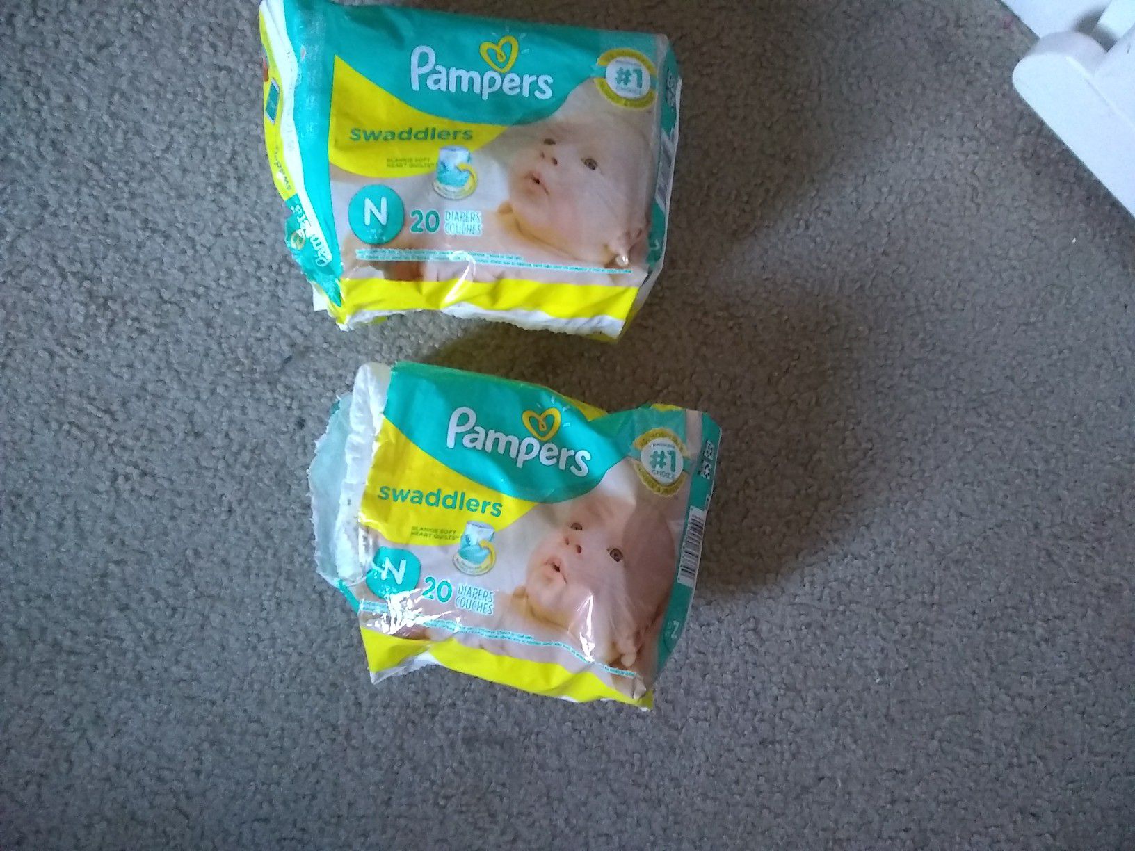 Pampers swaddlers newborn 30 diapers total