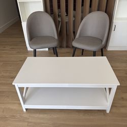 Coffee table and chairs