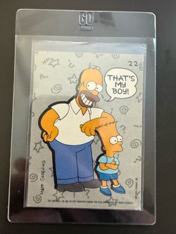 1990 TOPPS Vintage The Simpsons Bart & Homer Sticker That’s My Boy #22