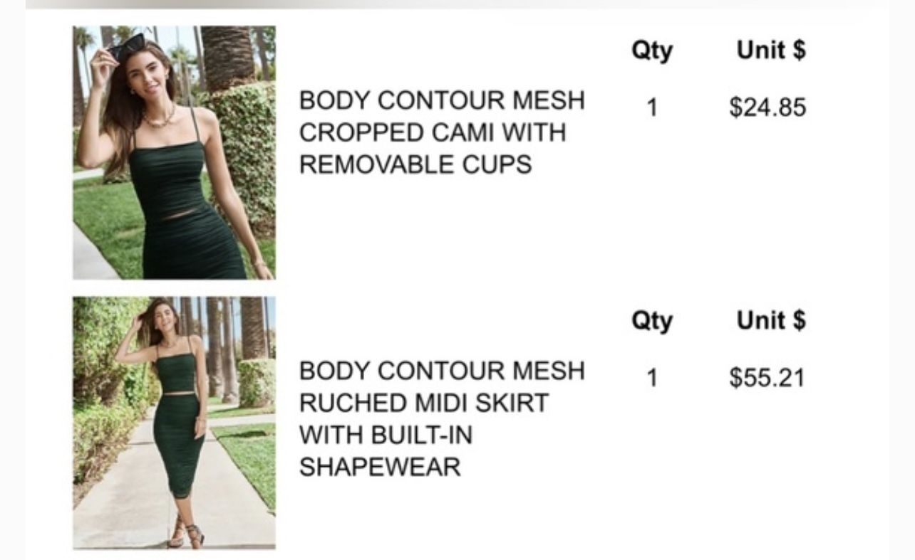 Express Midi Skirt And Cropped Cami (set) Clothing