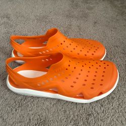 Orange Iconic Crocs sandals men’s size 8