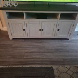 MOVING!!!!  Solid Wood Media Stand, Coffee Table and End Table