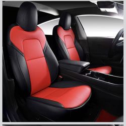 INCH EMPIRE Seat Cover Custom Fit for Tesla Model 3 Synthetic Leather Car Seat Cushion Protector for 2017 2018 2019 2020 2021 2022 2023 Customized (Li