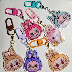 Labubu Charms Keychains Cute Acrylic 